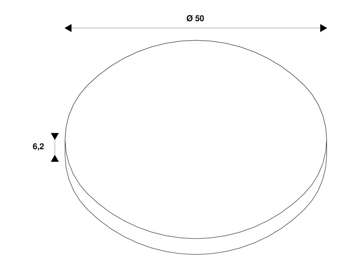 Leuchtenschirm SLV GRIP FLAT rund gerade Filz Ø500×62mm gelb unifarbig