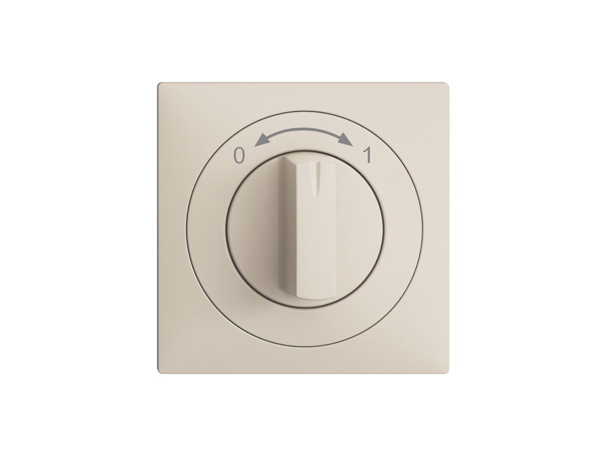 Frontset EDIZIOdue 0<->1 crema 60×60mm für Schwenktaster