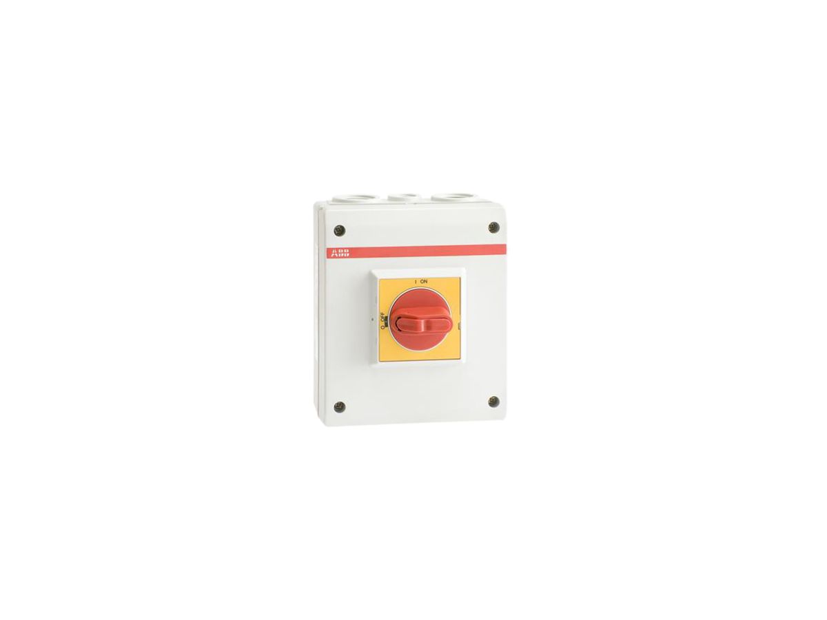 AP-Sicherheitsschalter ABB 4-polig 16A 400V hellgrau-rot-gelb