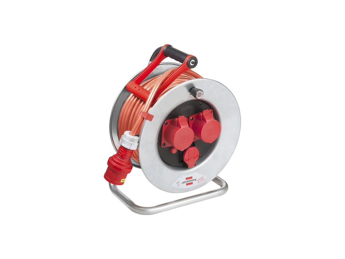 Kabelrolle Garant SK 320 Ø320mm 33m 5×2.5mm² 2×CEE16 1×T25 Stahl grau IP44