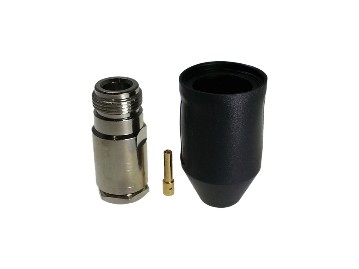 N-Buchse lötbar, isoliert, 50 Ohm