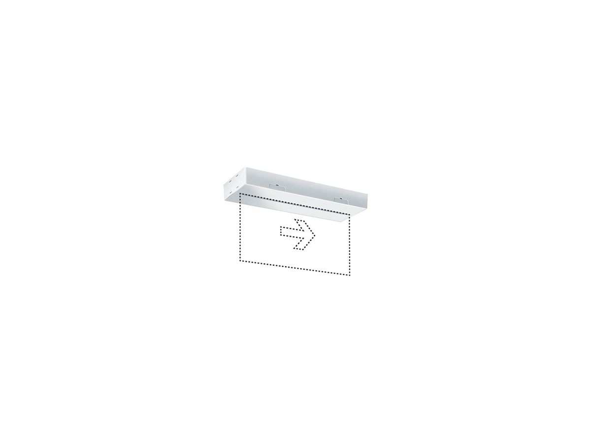 Notleuchte ESYLUX SLX 32 LEDi Display 24…230V, weiss