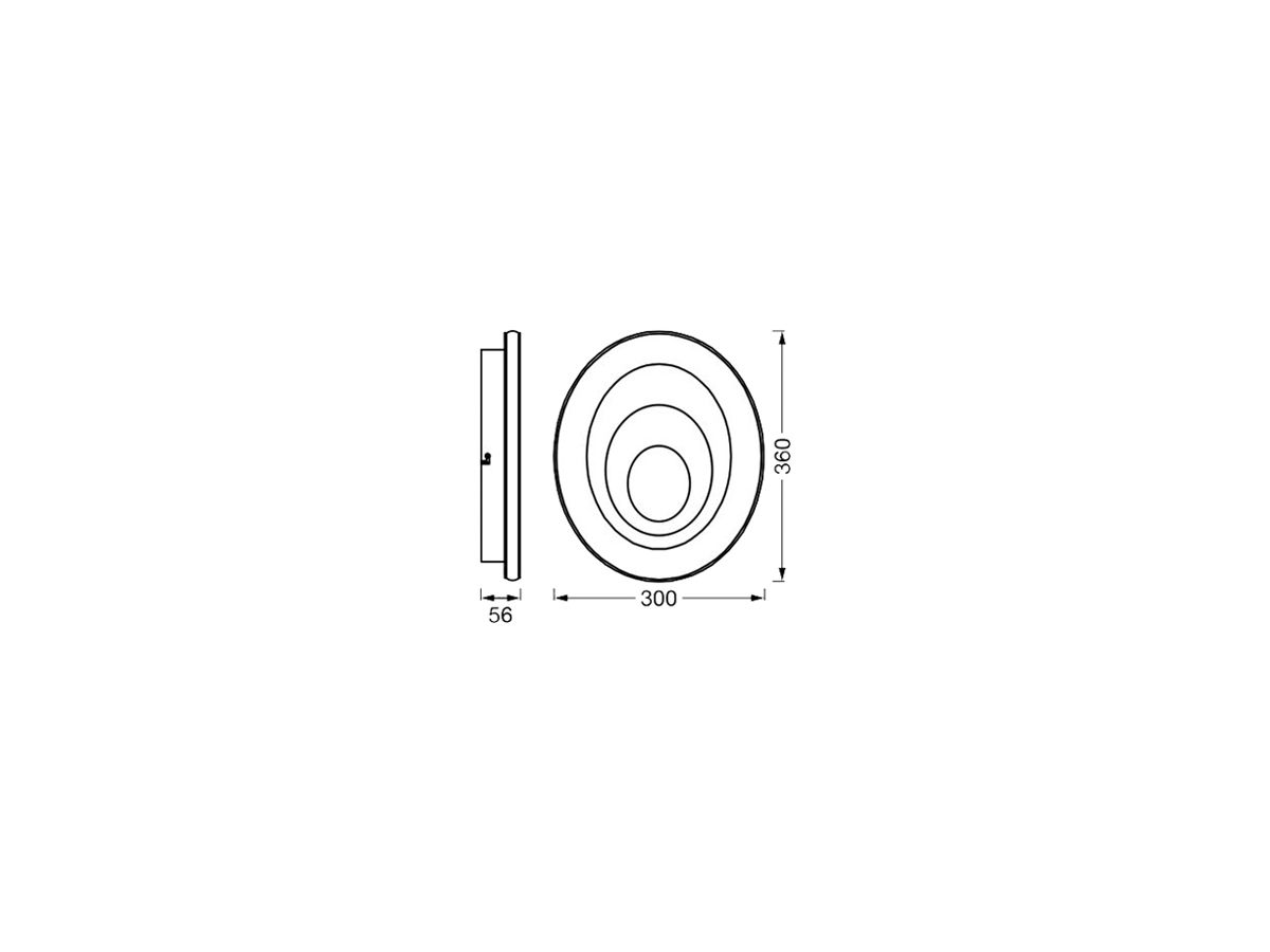 LED-Deckenleuchte LEDVANCE ORBIS SPIRAL Oval 27W 1500lm 3000K Ø360mm weiss