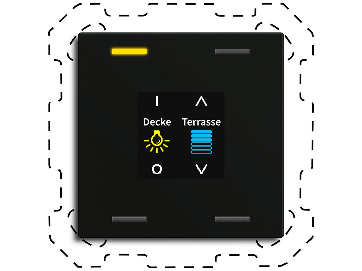 EB-Bediengerät KNX MDT BE-TAS600416.01 4T/4B Display schwarz matt