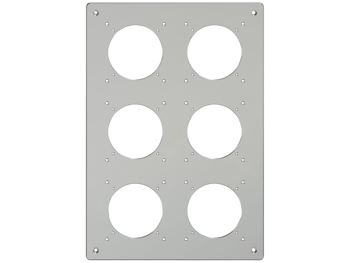 Montageplatte ELEMENT SNAPFIX® 3×2 vertikal 125×325mm Aluminium