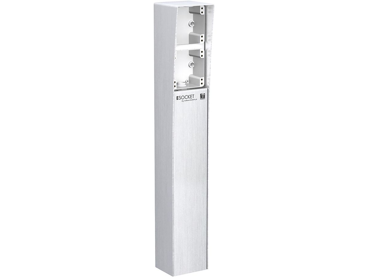 Bodensäule Hager Höhe 600mm für 2×robusto 10×9.4×60cm Edelstahl 2.5mm