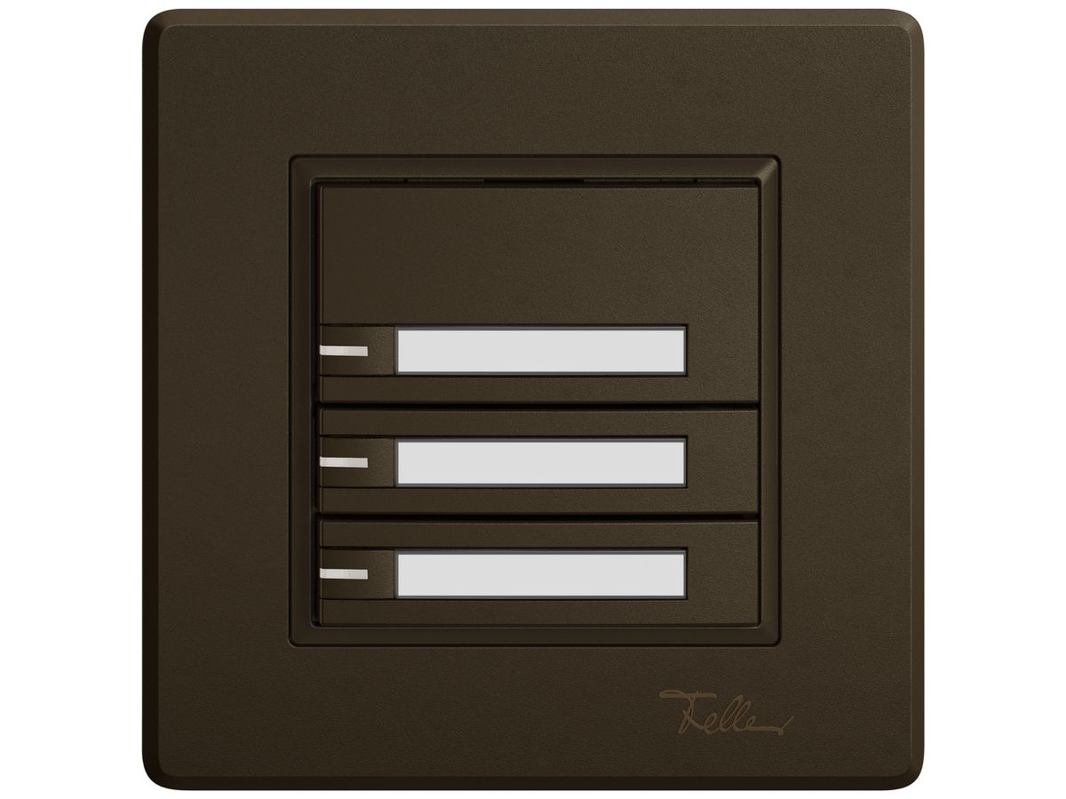 UP-KNX-Taster RGB EDIZIO.liv SNAPFIX® Temperaturfüh.RGB-LED Pap.3×T 1-Tbed.br