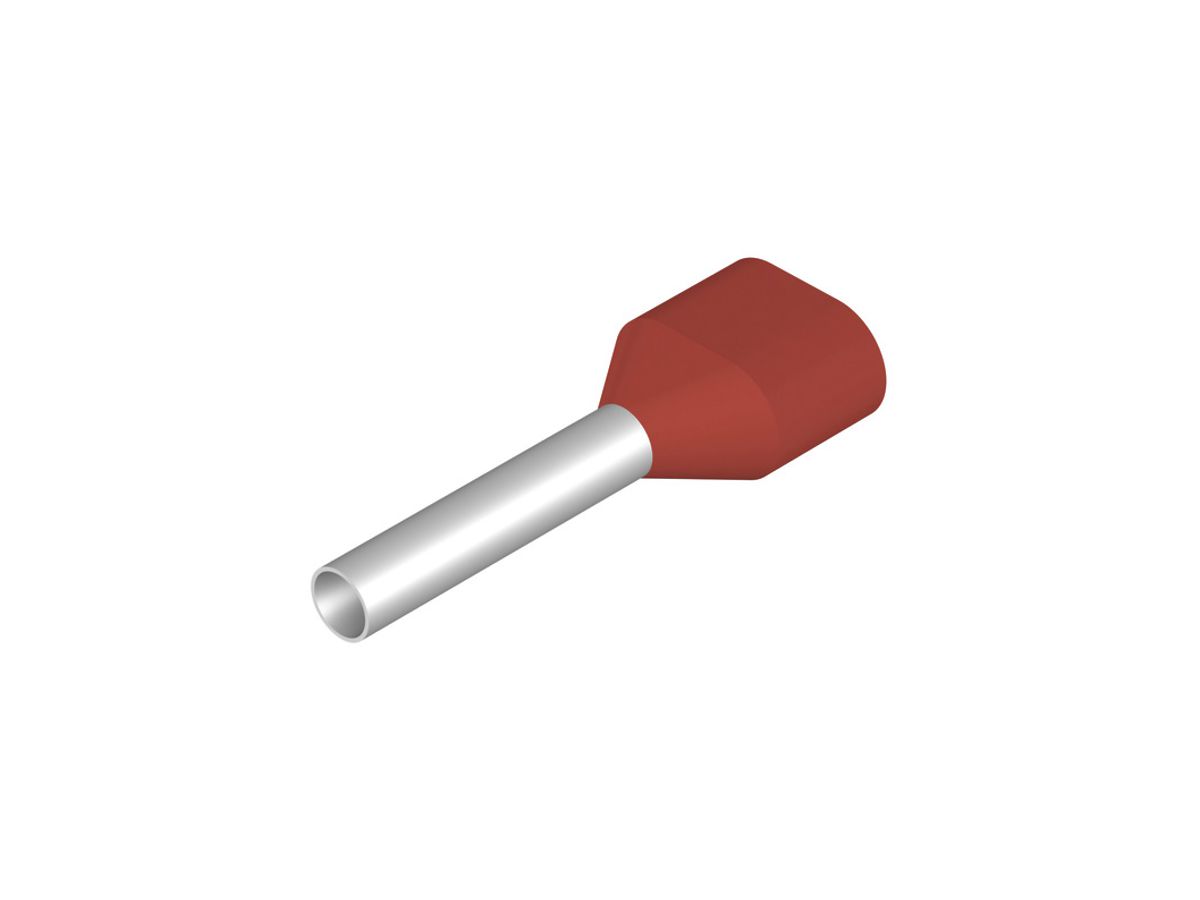 Zwillings-Aderendhülse Weidmüller H isoliert 2×1.5mm² 12mm rot lose