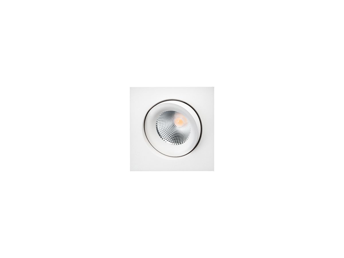 LED-Downlight SG Junistar Lux Square 8W 620lm 940 IP20/IP44 42° DIM 95×95mm ws