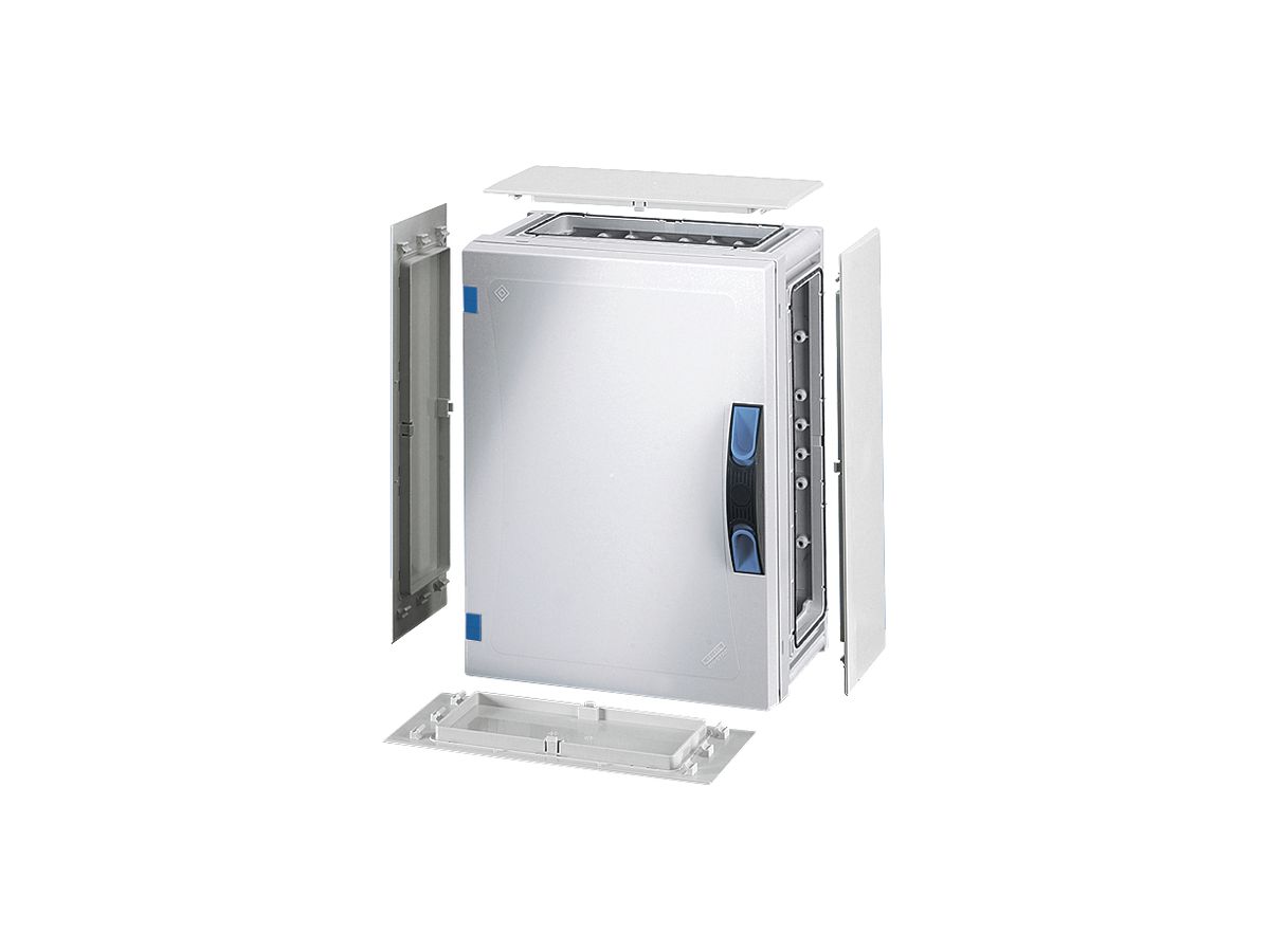 Apparategehäuse Hensel FP 0251 grau leer mit Türe geschlossen 276×366×186mm