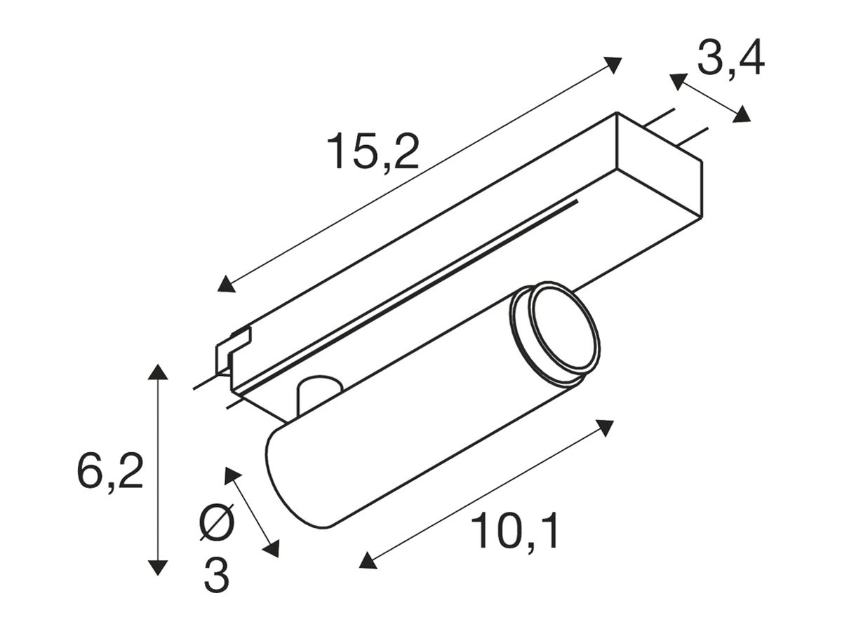 LED-Spot SLV GRIP S 1×11W 610lm 930 29° DIM AD1PH Ø30×101mm Gold
