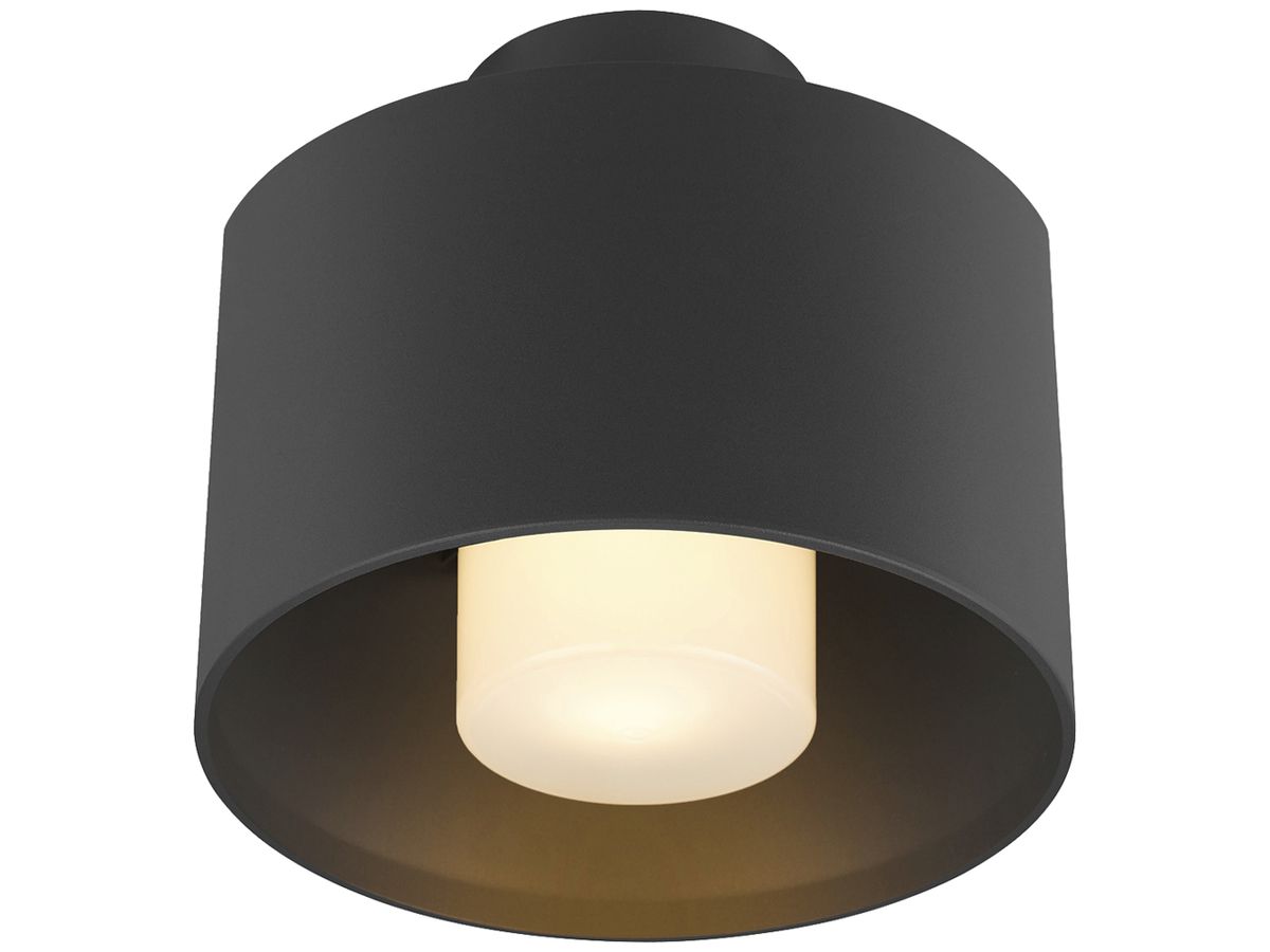 Deckenleuchte SLV PHOTONI CYL E27 1×13W IP65 Ø224×175mm schwarz