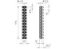 Klemmenleiste Bettermann 12P 4…10mm² 450V schwarz