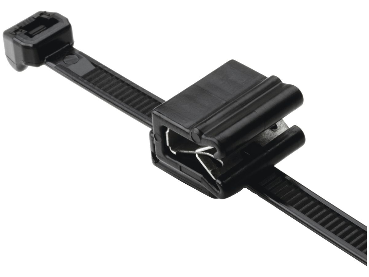 Kantenclip mit Kabelbinder EdgeClip T50ROSEC5A, seitlich parallel 1…3mm PA66HS