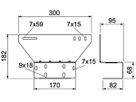 Montageplatte Bettermann FireBox für Kabeltragsysteme, Vorderseite, Stahl, DD