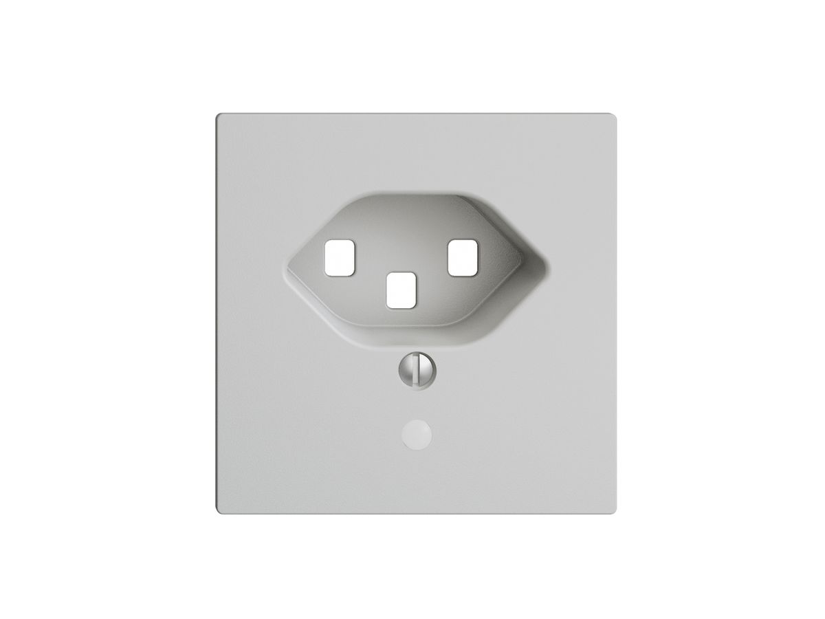Frontplatte EDIZIOdue T23 hellgrau 60×60mm mit Linse