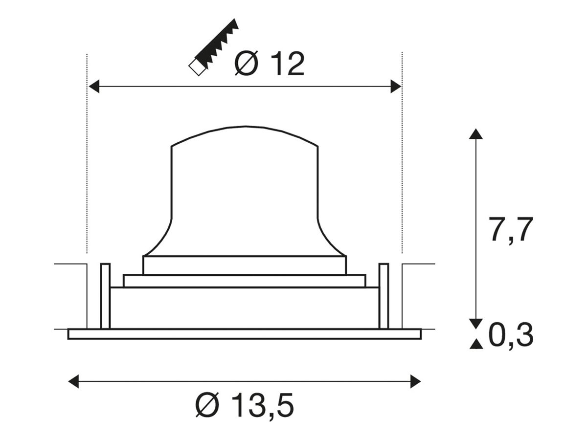EB-LED-Spot SLV NUMINOS MOVE M 12W 1700lm 2700K WB DALI DIM Ø135×80mm sz