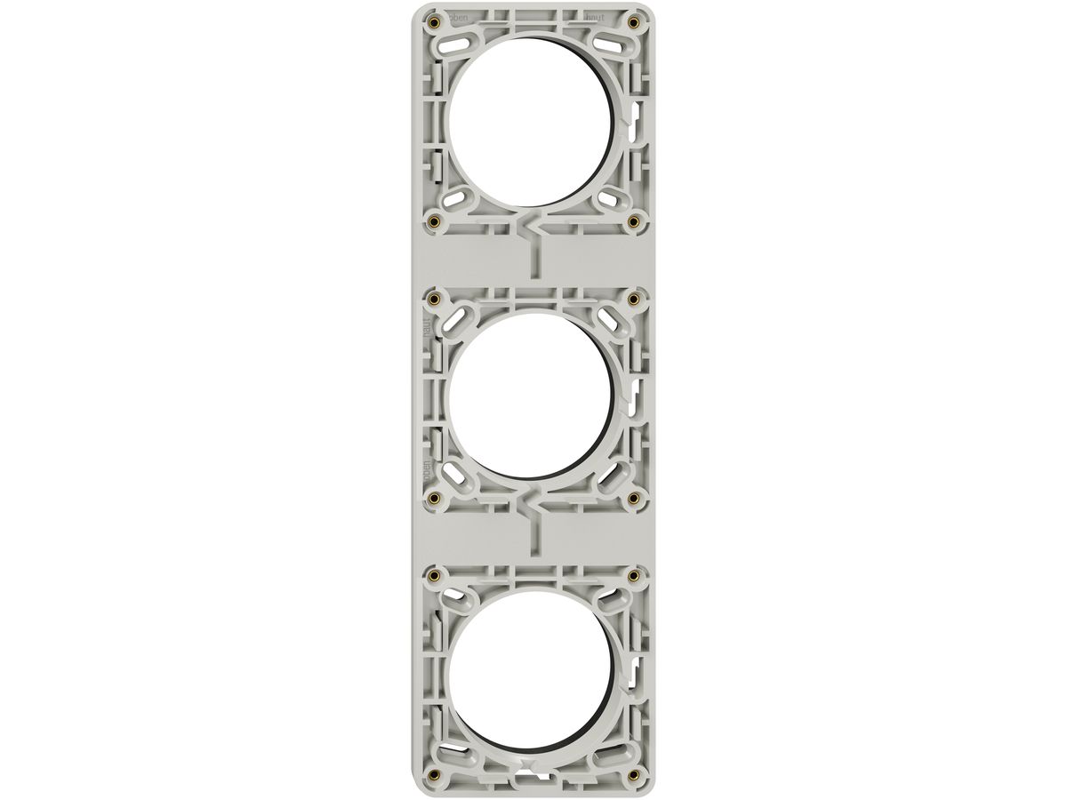 NUP-Kopfzeile Feller NEVO, 1×3, für N.CO-Apparate, lichtgrau