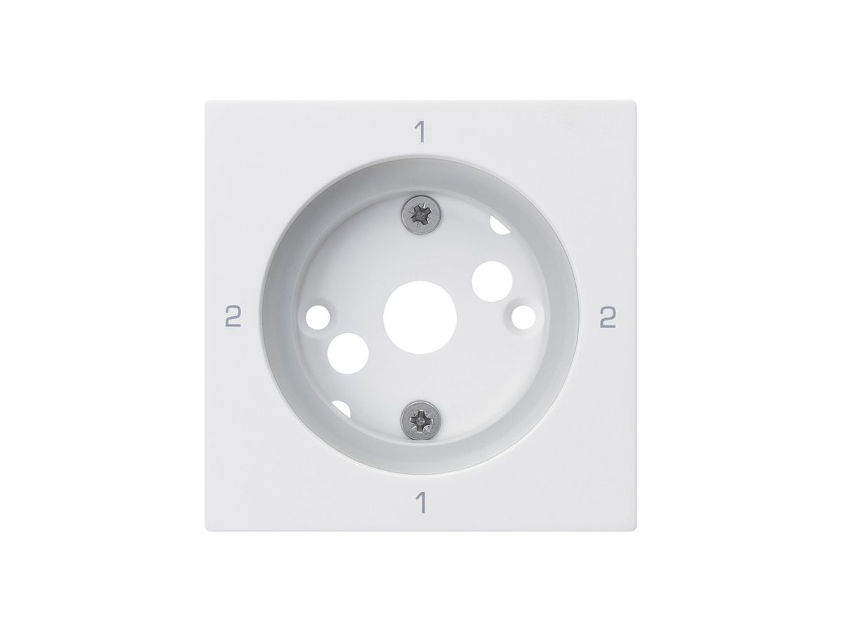 Frontplatte kallysto 2-1-2-1 60×60mm für Drehschalter S3 weiss