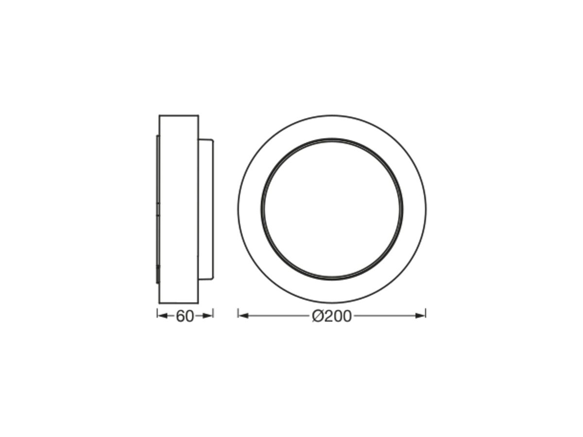 LED-Wandleuchte LDV ENDURA STYLE DISC WALL 8W 370lm 3000K Edelstahl