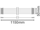 Durchgangsverdrahtung LEDVANCE DP HOUSING 2×LAMP 1150mm 5×2.5mm²