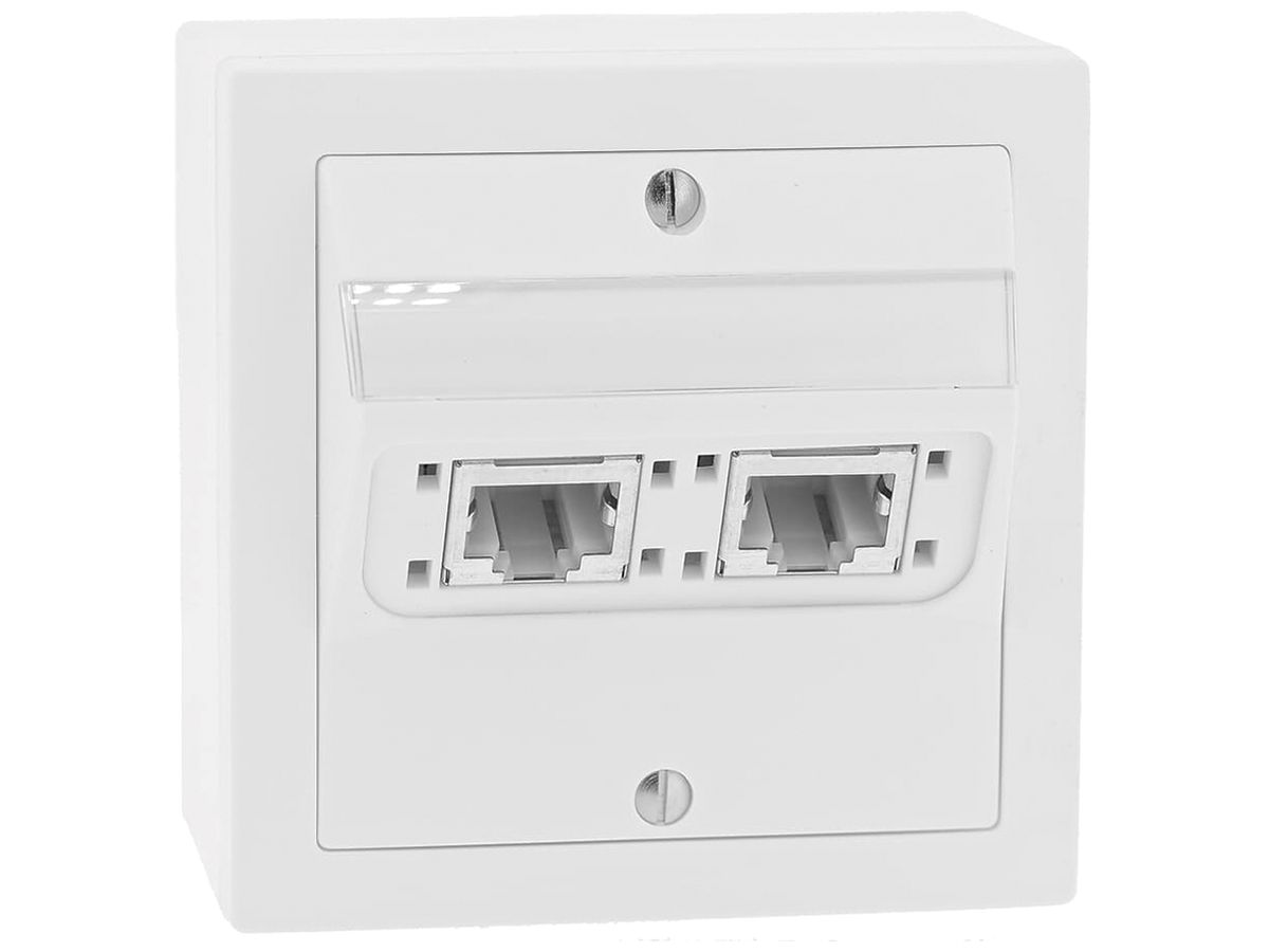 AP-Anschlussdose SIDUS 2×RJ45 weiss