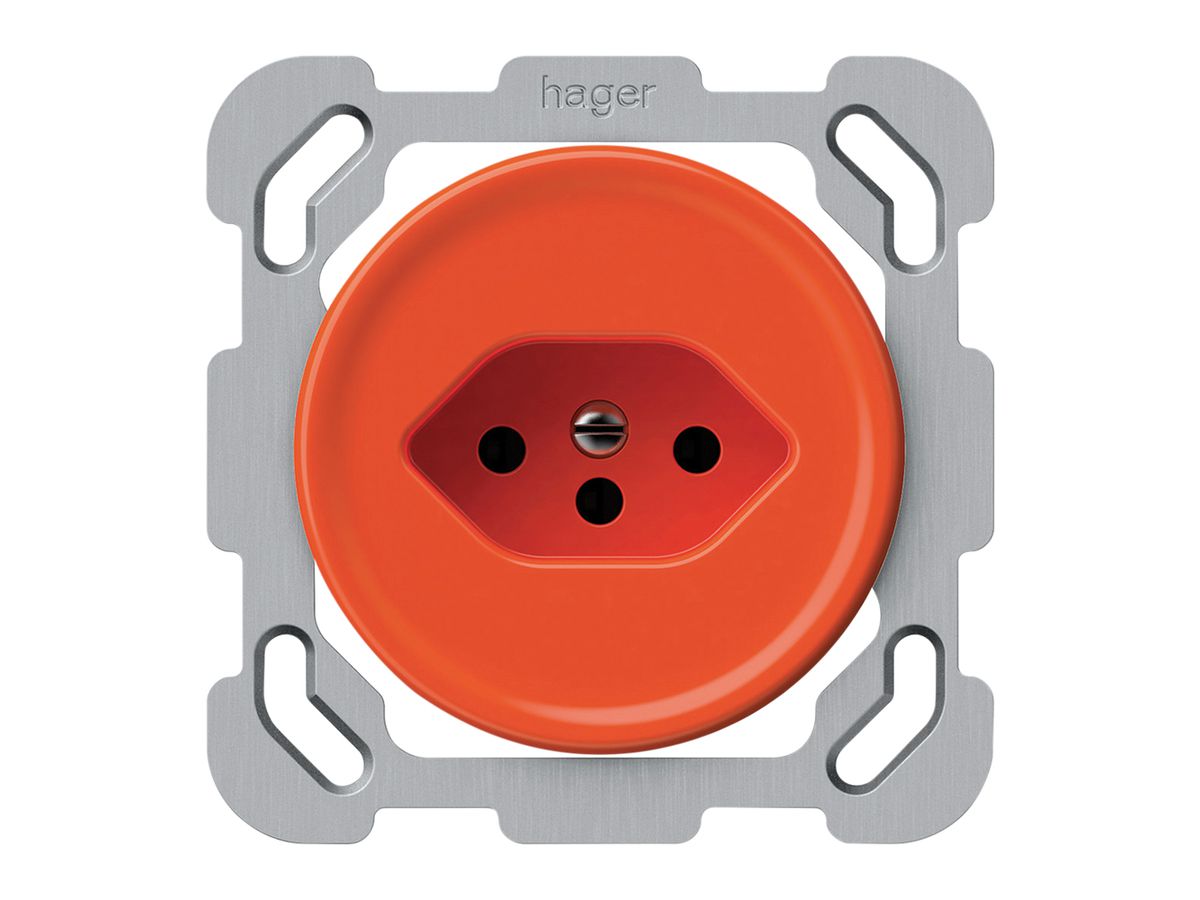 UP-Steckdose origin 1×Typ 13 10A 230V 77×77mm orange