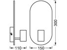 Wandleuchte LEDVANCE DECOR WOOD E27 1×8W 150×110×300mm braun