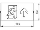 Piktogramm Philips EM155Z Ausgang links Doppelseitig 314×158mm