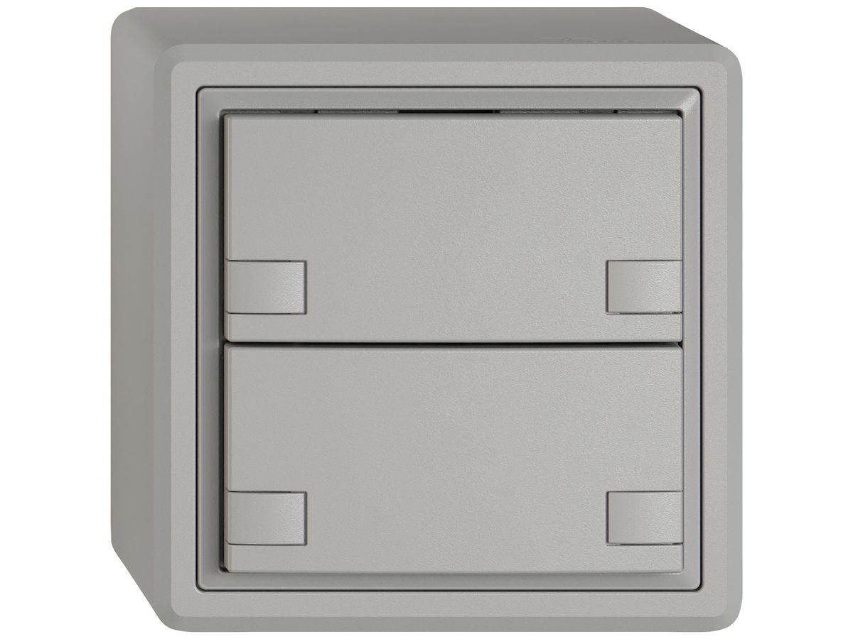 AP-KNX-Taster RGB EDIZIO.liv SNAPFIX® Temperaturfüh.o.LED 2×Taste 2-Tbed.hgu