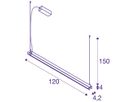 LED-Pendelleuchte SLV NOYA PHASE 32W 2025lm 2700/3000K 1200×42×40mm weiss
