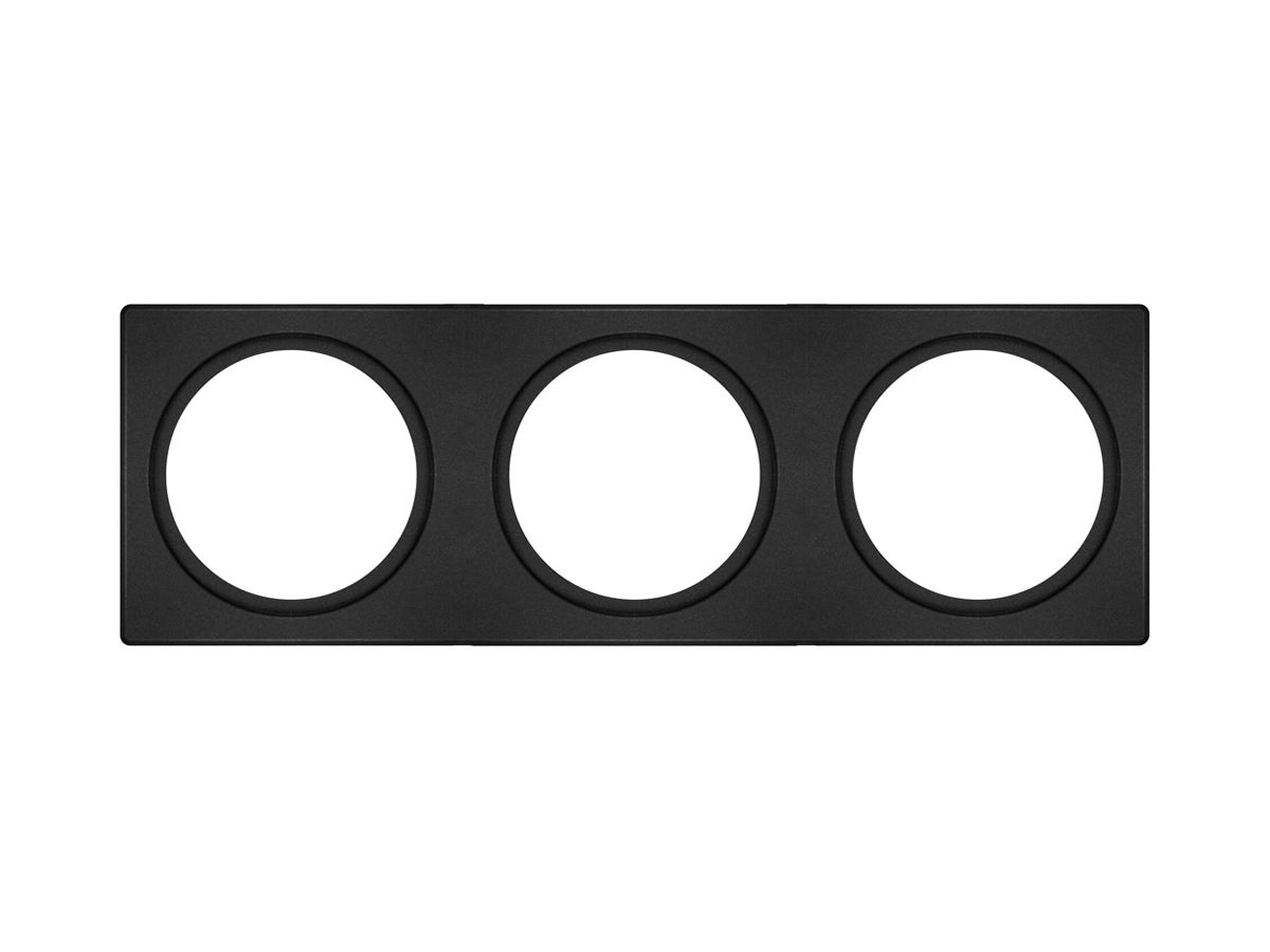 Abdeckplatte LEDVANCE FRAME Stahl 300×100mm 3×Ø68mm schwarz