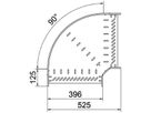 Bogen BET RB 90° 60×400mm Edelstahl A4 blank
