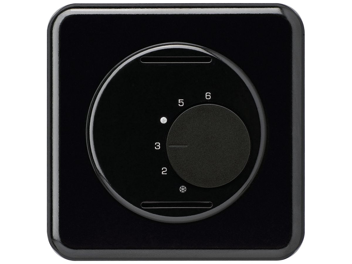 UP-Frontset basico schwarz für Raumthermostat ohne Schalter