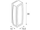 Wandleuchte SLV MERIDIAN BOX, E27 20W IP54 HF anthrazit