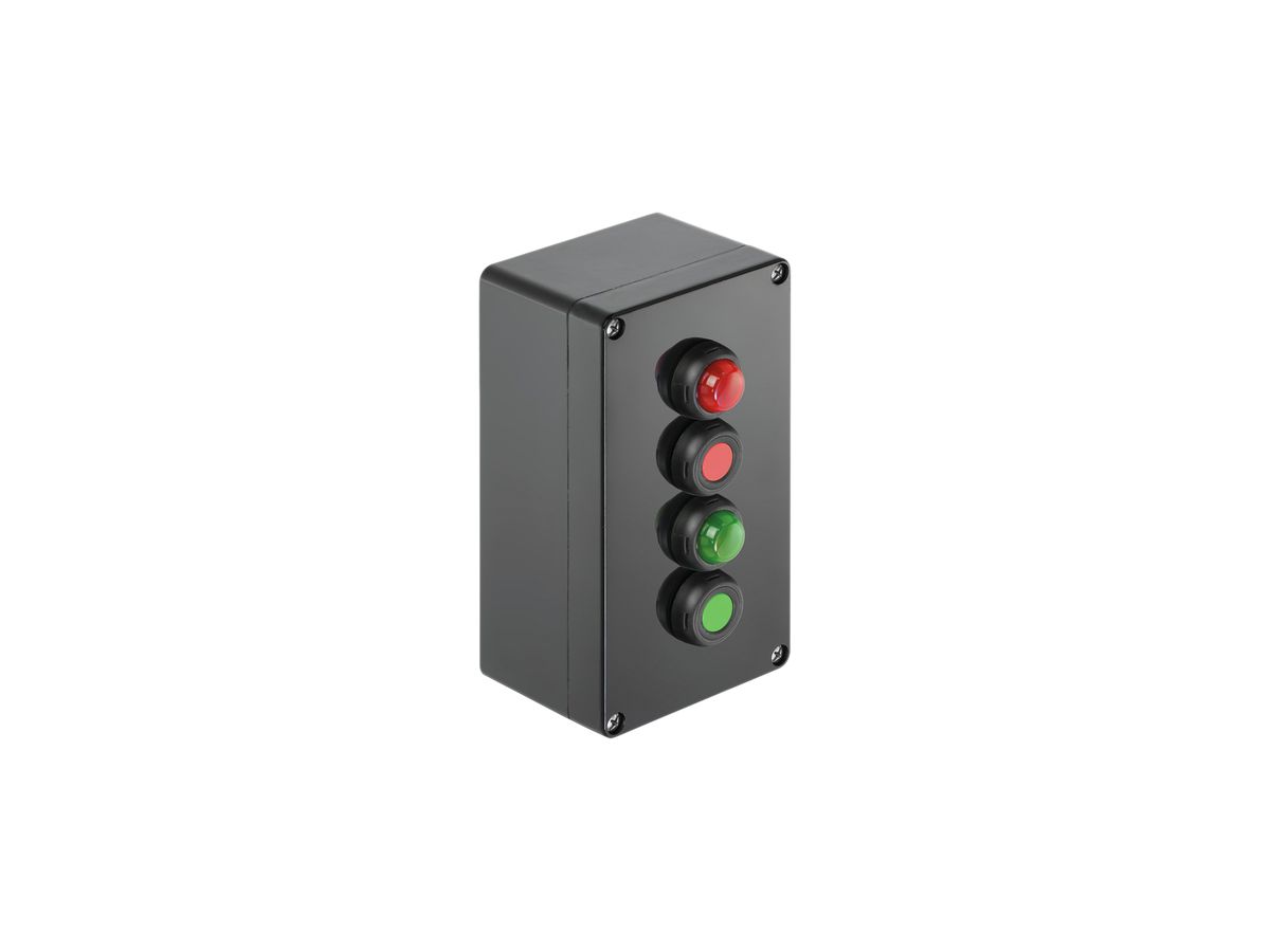Control Station Weidmüller Polyester Drucktaster+Leuchtmodul grün und rot