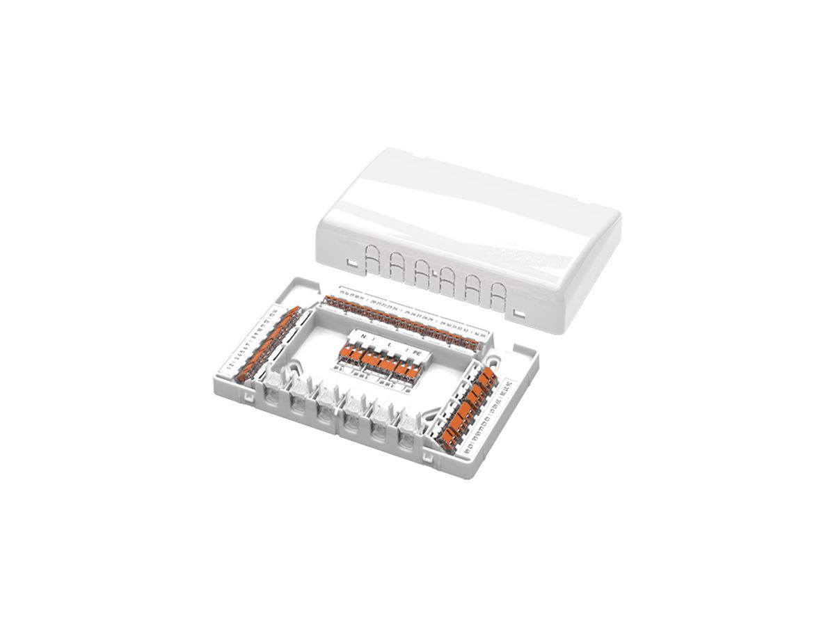 Verbindungsdose Wago 225×145×46mm weiss, IP20