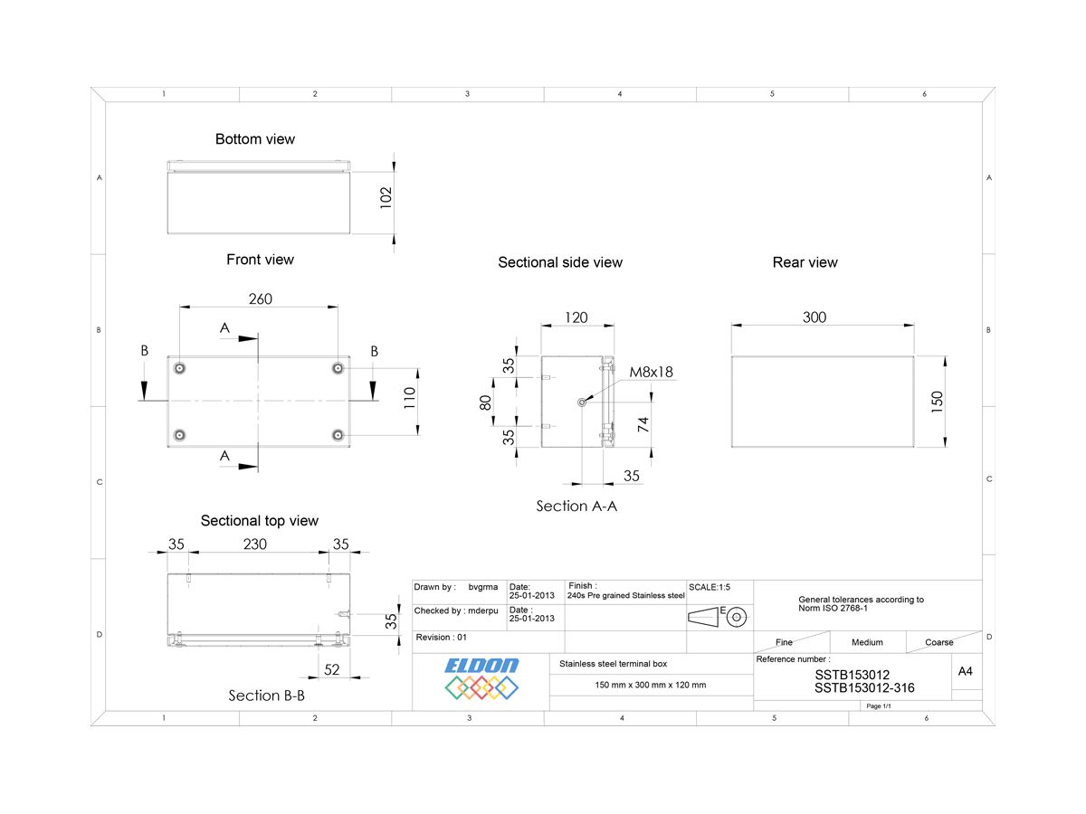 Klemmenkasten nVent HOFFMAN SSTB 300×150×120mm IP66 grau