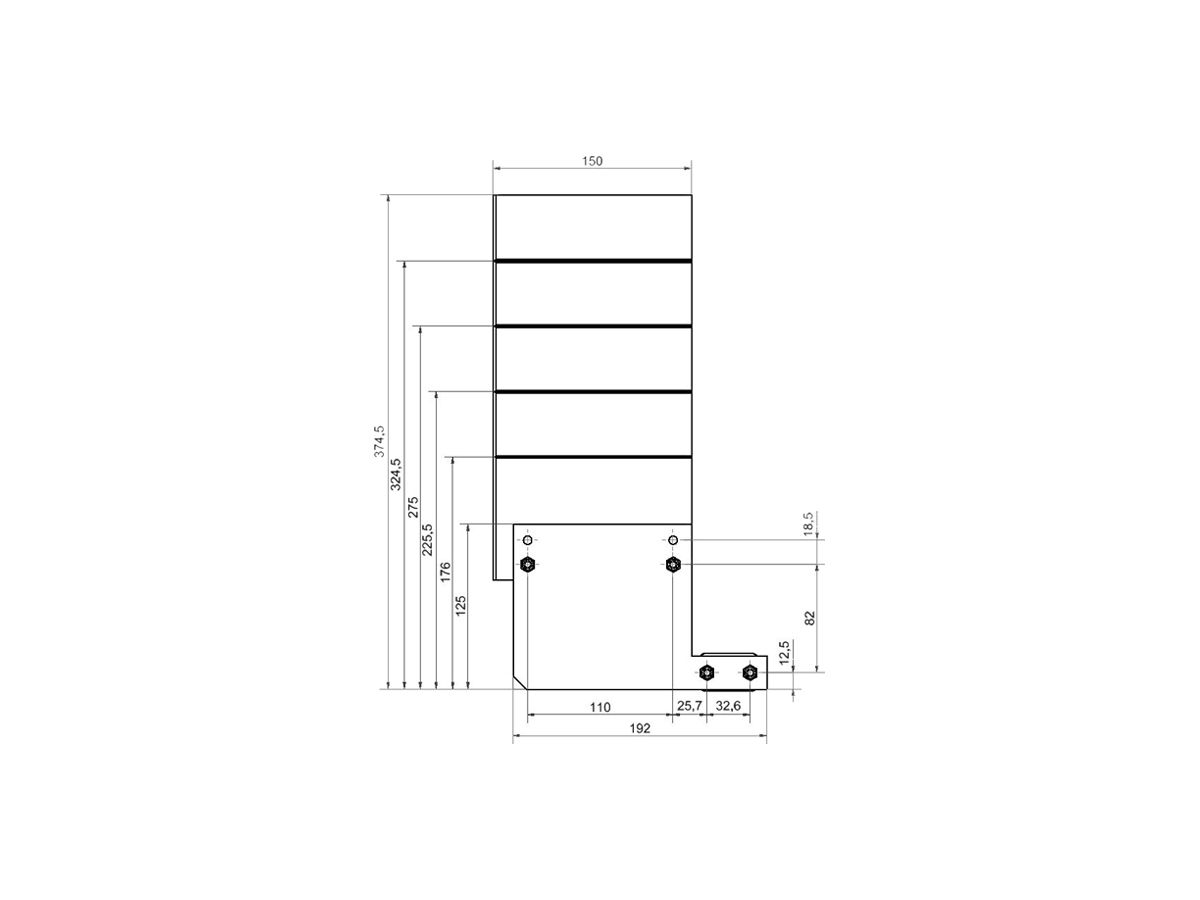 Beschriftungstafel WERMA RM, für Signalsäule, komplett