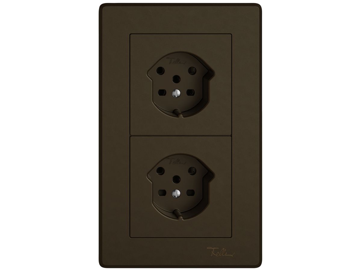 UP-Kombination EDIZIO.liv SNAPFIX® 2×1 156×96mm 1×T15+1×T15 braun