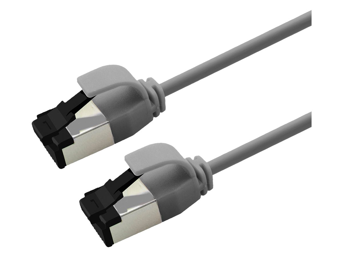 Patchkabel RJ45 ROLINE CAT8.1 U/FTP AWG32 1:1 LSZH grau 0.3m