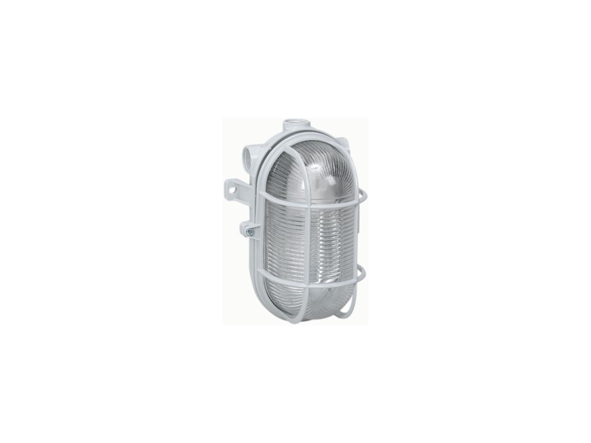 Armatur oval 60W E27 IP44 weiss