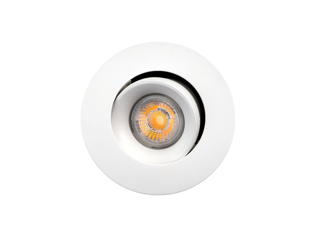 LED-Downlight SG Junistar Bio 5W 540lm 940 IP20/IP44 45° DIM Ø94mm weiss 8Stk