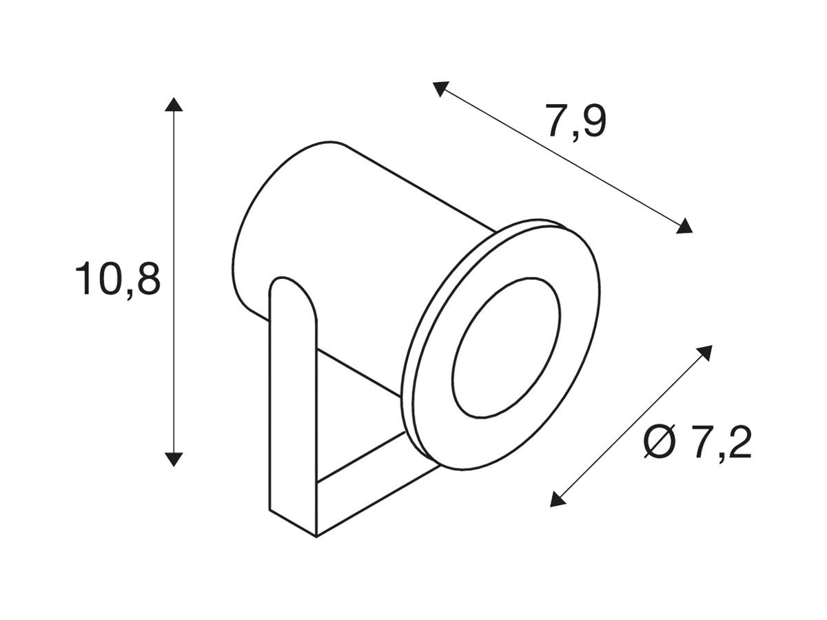 LED-Strahler SLV DASAR PROJECTOR PRO, 230VAC 5W 300lm 3000K IP67 Edelstahl