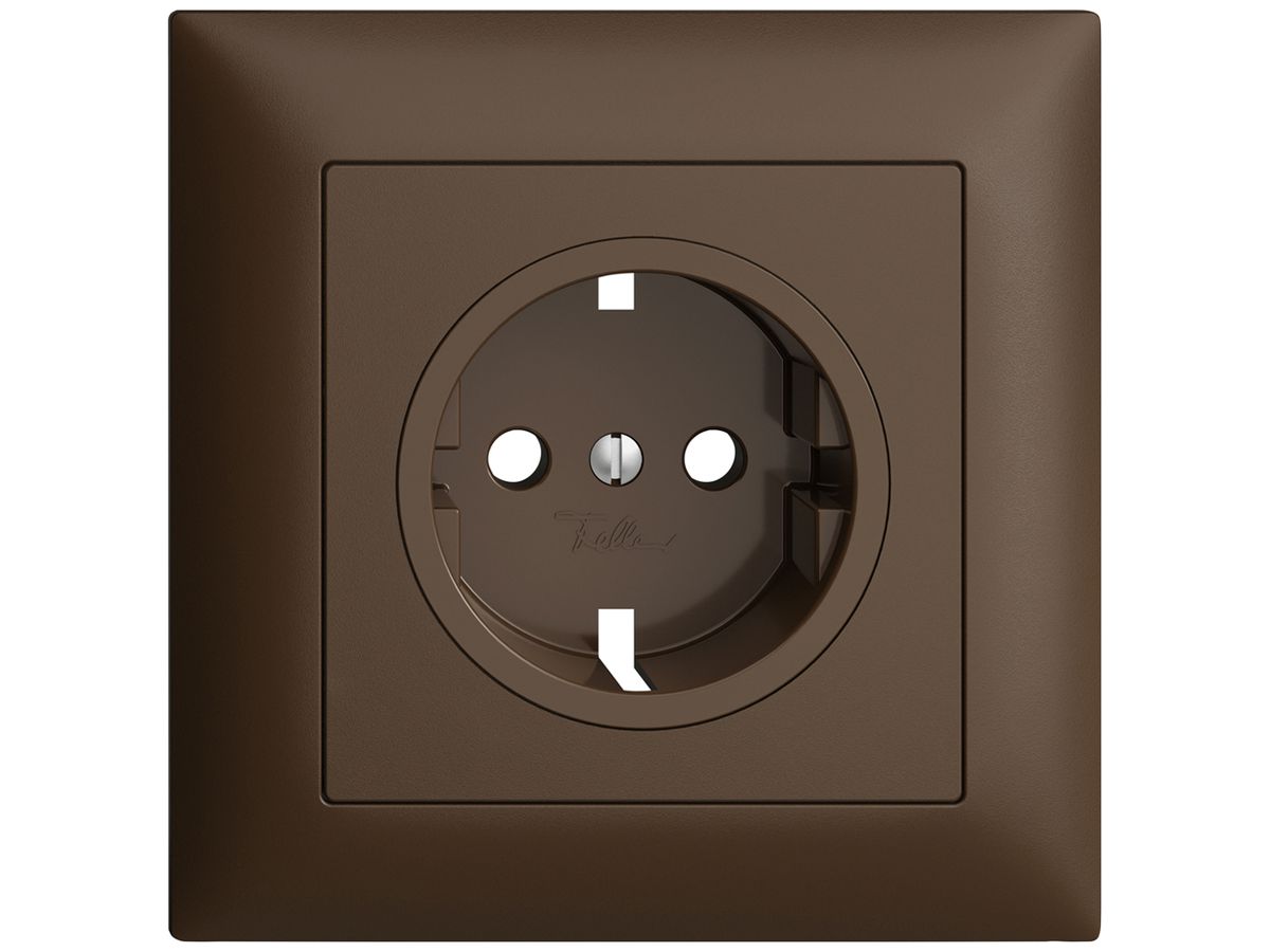 UP-Frontset Feller EDIZIOdue für Schuko-Steckdose 88×88mm coffee
