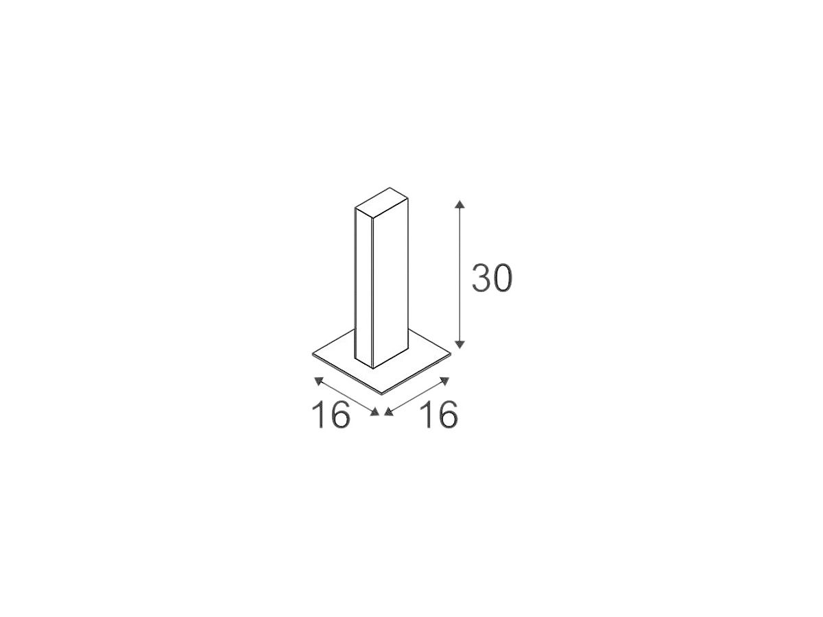 LED-Standleuchte SLV H-POL, 8W 350lm 3000K IP55 anthrazit
