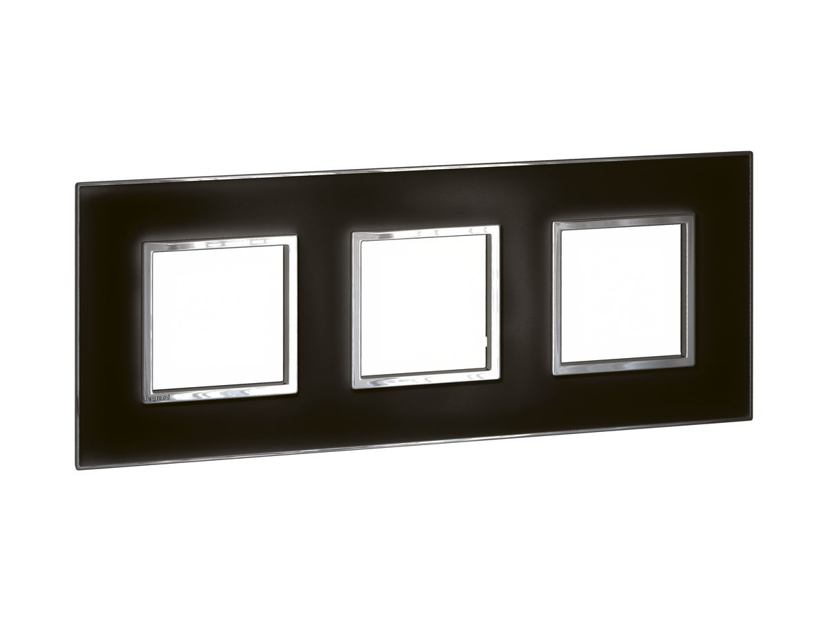 Abdeckrahmen ATO 3×1 Modul Glas-schwarz