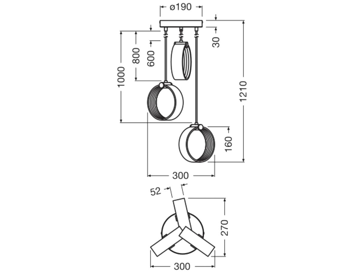 LED-Pendelleuchte LEDVANCE Decor Circle 20W 1300lm 865 Ø160m×300mm schwarz