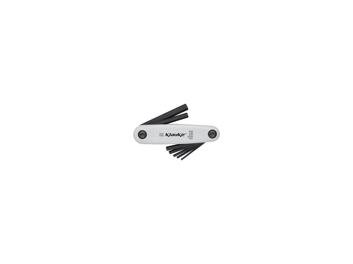 Stiftschlüssel-Set Klauke 7-teilig im Klapphalter SW 2…8