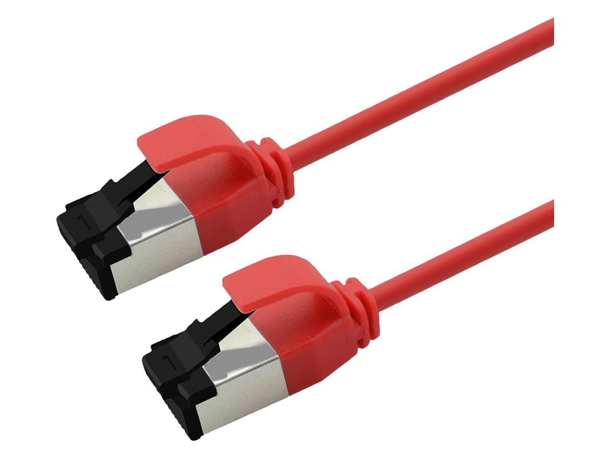 Patchkabel RJ45 ROLINE CAT8.1 U/FTP AWG32 1:1 LSZH rot 0.3m
